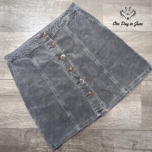 Maurices Button Front Corduroy Skirt Size 6